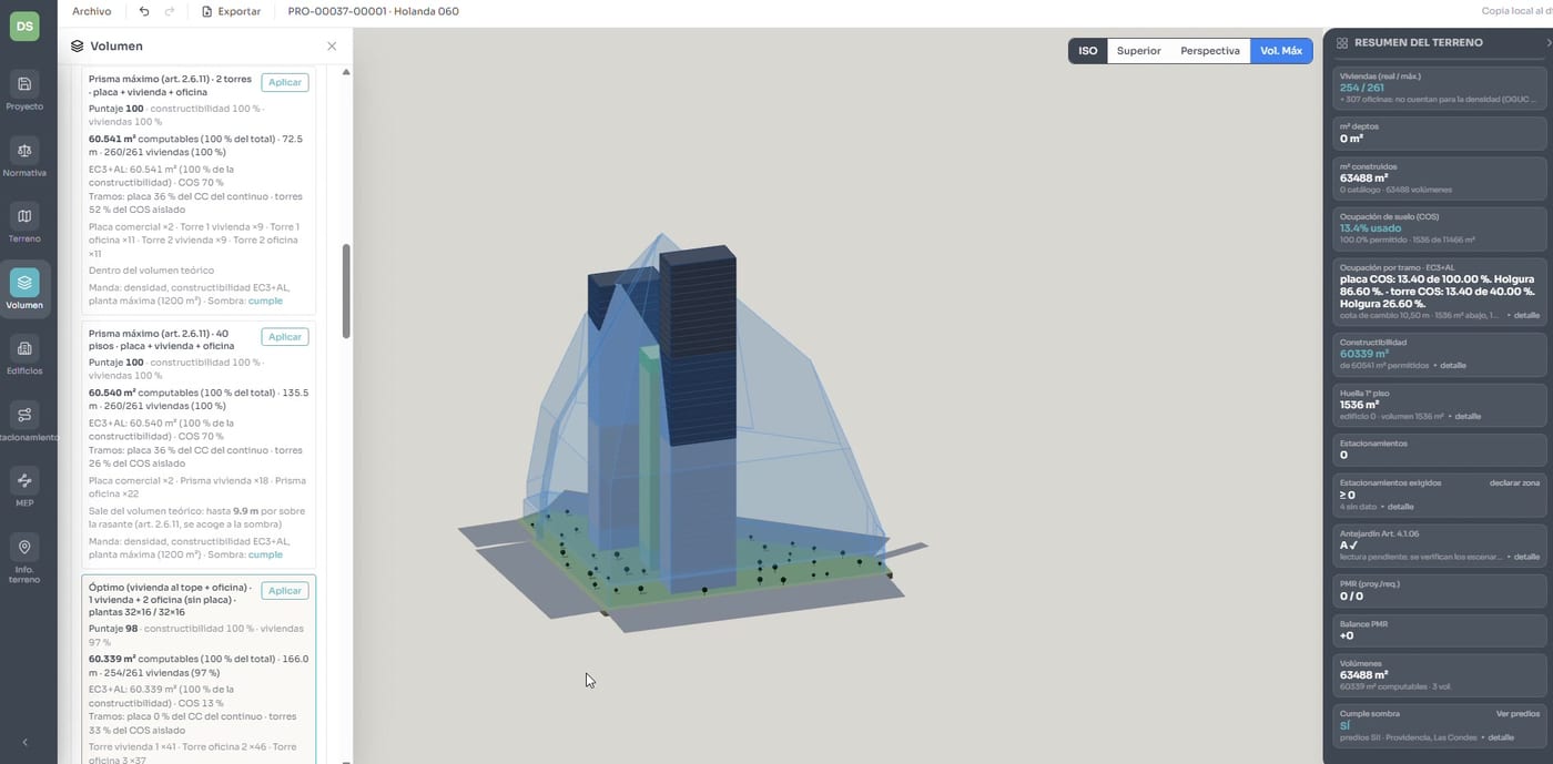 Alternativa en 3D en DS Site Plan