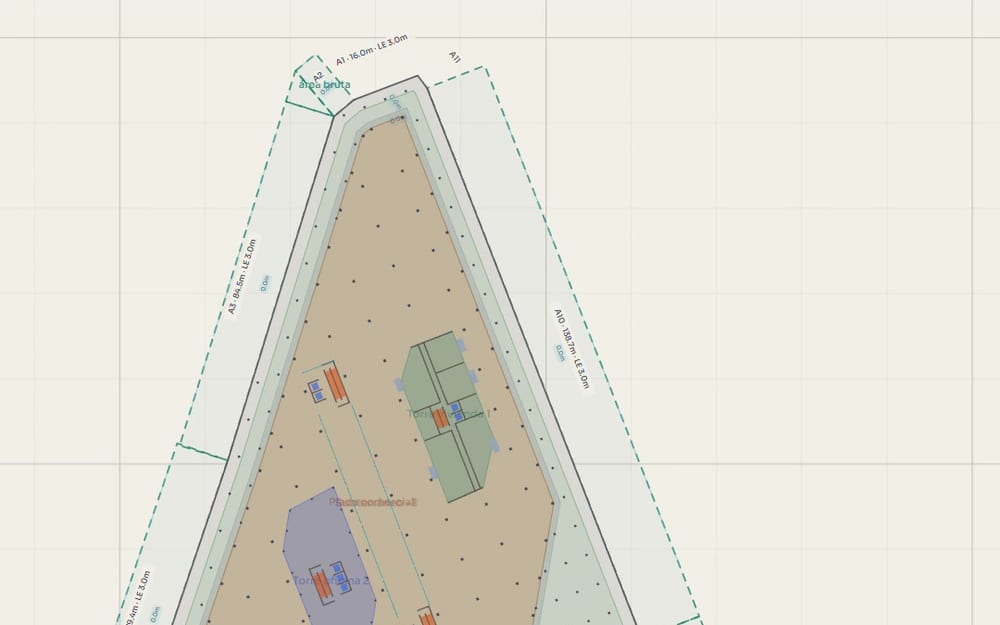 Estructura preliminar propuesta en planta